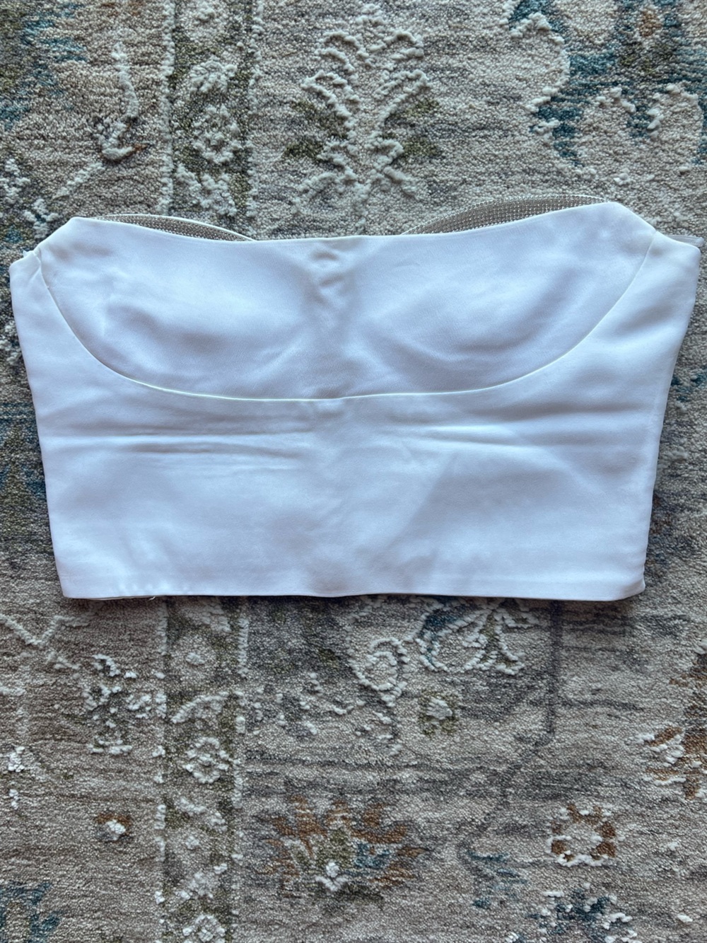 Zara White Strapless Bandeau Top